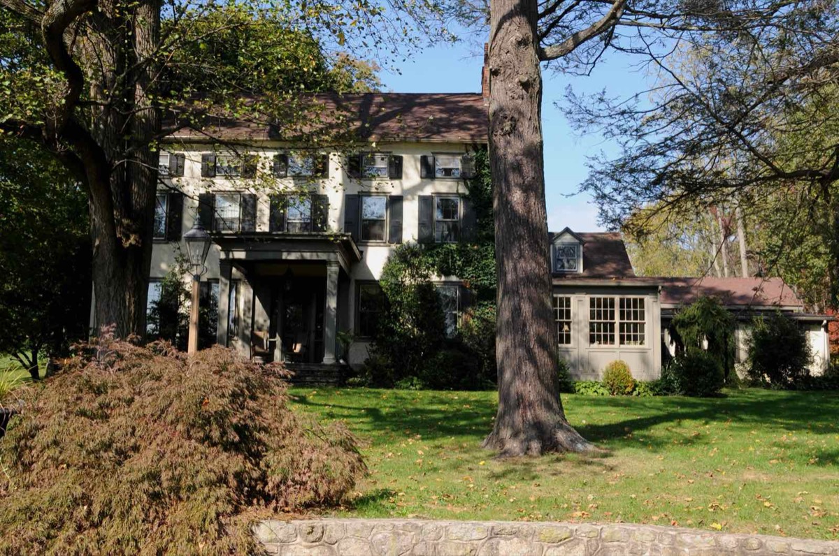 "Longland," a c.1844 historic farmhouse in Holicong, Buckingham Township, Bucks County PA