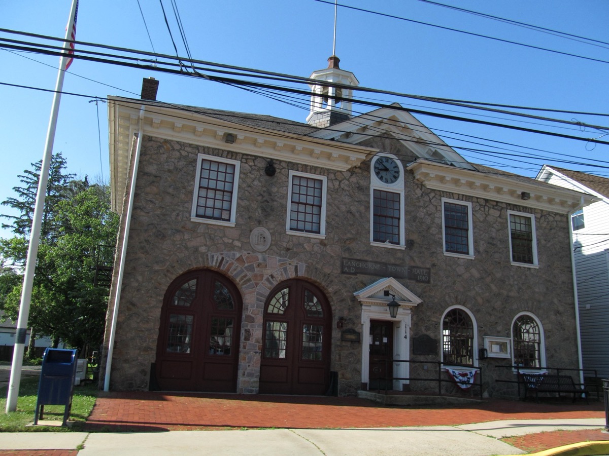 Historic Langhorne Town Hall, built in 1910, Bucks County PA