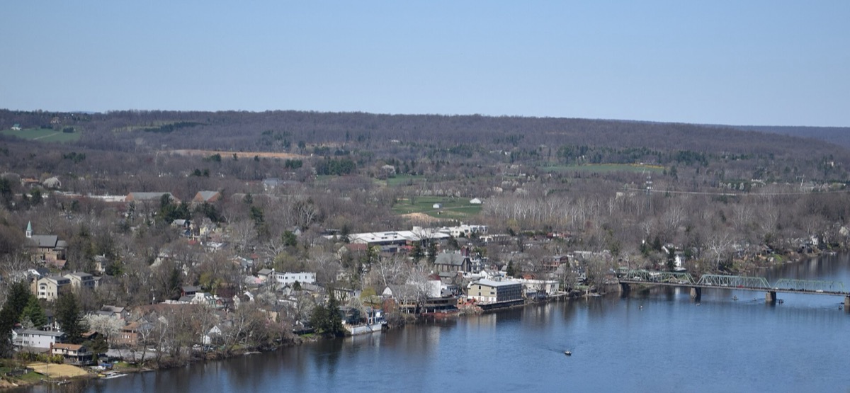 Delaware River valley near Solebury Township, seen from Goat Hill Overlook, Bucks County PA